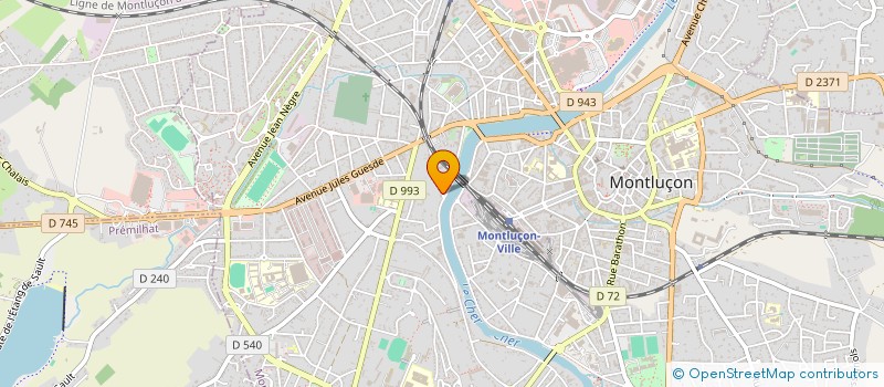 localisation de l'entreprise LES REGLES DE L'ART à MONTLUCON