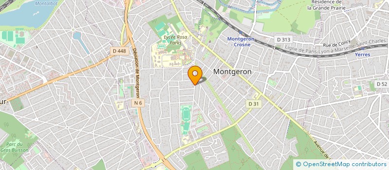 localisation de l'entreprise LES RELAIS DE LA BIO SOLIDAIRE à MONTGERON