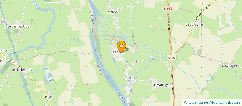 localisation de l'entreprise LES RELAIS DU BRIONNAIS  BAUGY