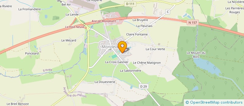 localisation de l'entreprise LES RELAIS FRANCE OUEST  MONDEVERT