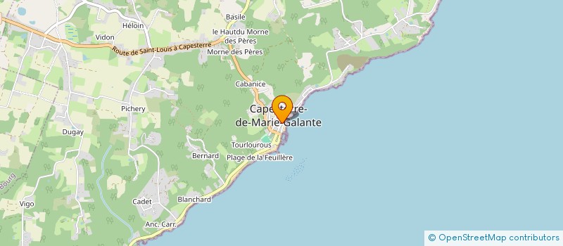 localisation de l'entreprise LES RELAIS MARINS à CAPESTERRE-DE-MARIE-GALANTE