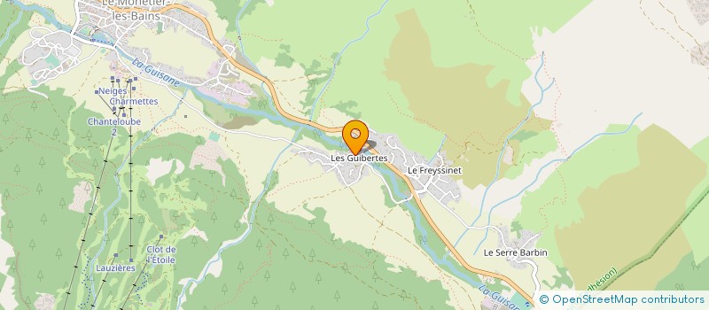 localisation de l'entreprise LES RELIEFS DE MONETIER à LE MONETIER-LES-BAINS