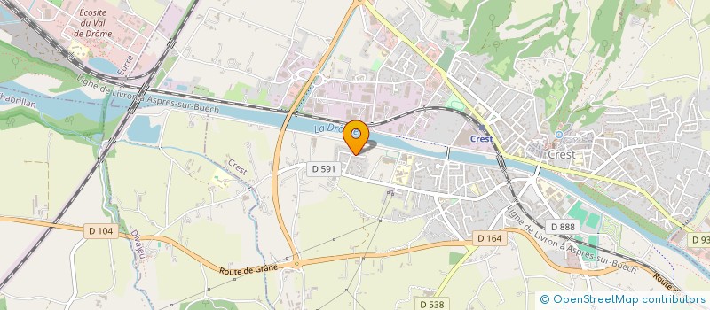 localisation de l'entreprise LES REMORQUES FESTIVES  CREST