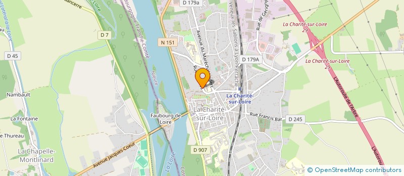 localisation de l'entreprise LES REMPARTS DE LA CHARITE SUR LOIRE à LA CHARITE-SUR-LOIRE