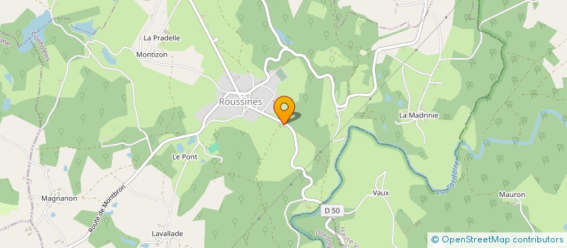 localisation de l'entreprise LES RENARDIERES à ROUSSINES