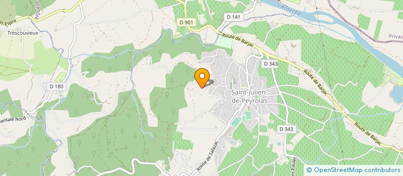 localisation de l'entreprise LES RENARDS  SAINT-JULIEN-DE-PEYROLAS
