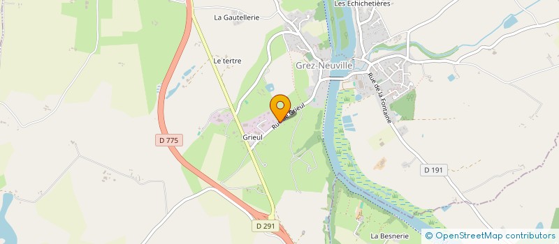 localisation de l'entreprise LES RENARDS A L'OUEST à GREZ-NEUVILLE