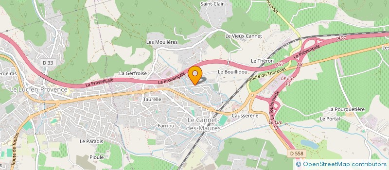 localisation de l'entreprise LES RENARDS DES MAURES  LE CANNET-DES-MAURES