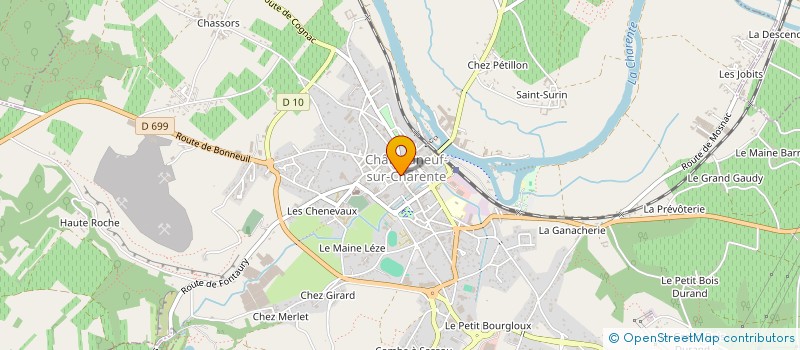 localisation de l'entreprise LES RENCONTRES DE BRAZZA à CHATEAUNEUF-SUR-CHARENTE