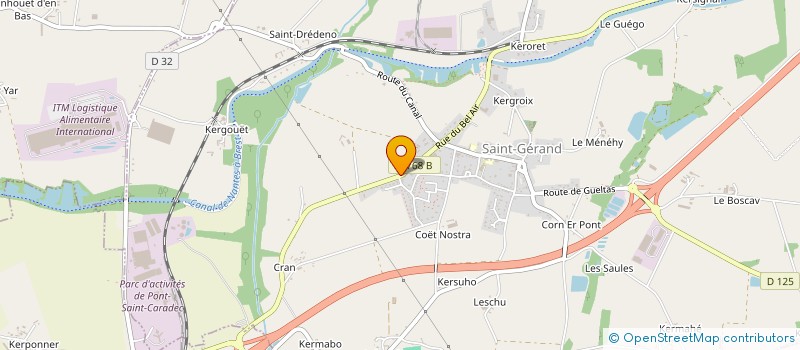 localisation de l'entreprise LES RENCONTRES DE PRINTEMPS A GUERLEDAN  SAINT-GERAND-CROIXANVEC