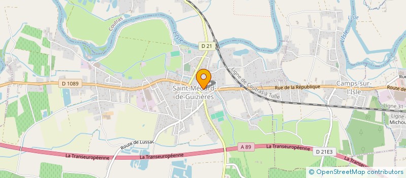 localisation de l'entreprise LES RENETTES  SAINT-MEDARD-DE-GUIZIERES