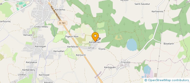 localisation de l'entreprise LES RESEAUTEURS à ERDEVEN