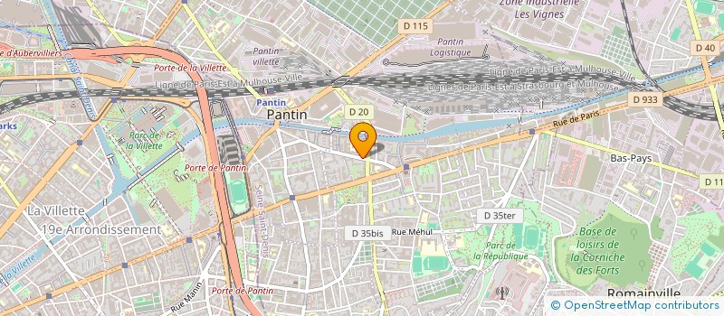 localisation de l'entreprise LES RESEAUX ASSOCIES à PANTIN