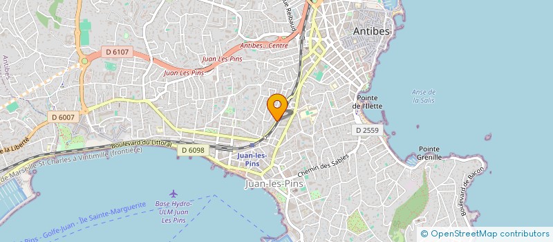 localisation de l'entreprise LES RESIDENCES à ANTIBES