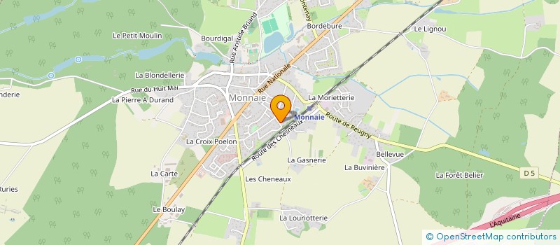 localisation de l'entreprise LES RESIDENCES D'AUDREY à REUGNY