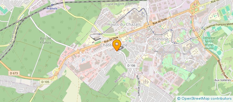 localisation de l'entreprise LES RESIDENCES D'AUJOURD'UI à BESANCON