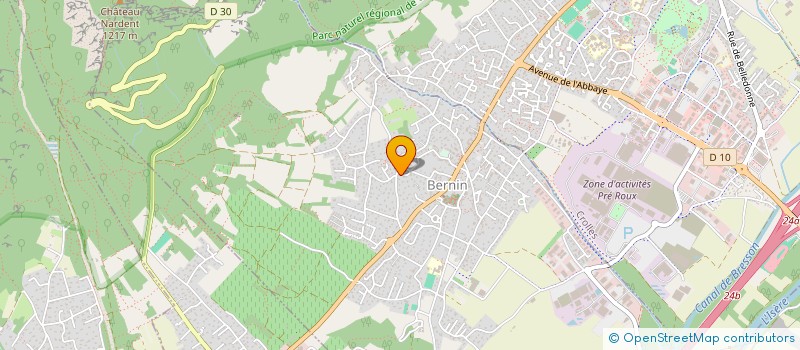 localisation de l'entreprise LES RESIDENCES DE L'ERINEE  BERNIN