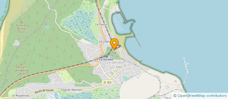 localisation de l'entreprise LES RESIDENCES DE LA PLAGE à LE VERDON-SUR-MER