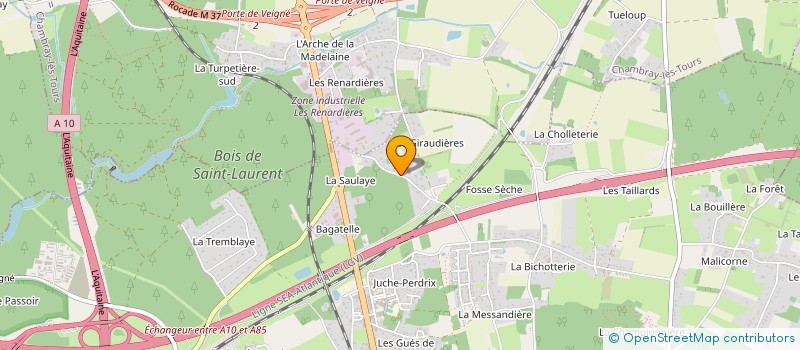 localisation de l'entreprise LES RESIDENCES DU CENTRE OUEST à VEIGNE