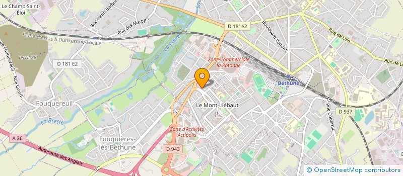 localisation de l'entreprise LES RESIDENCES DU PRINCE  BETHUNE