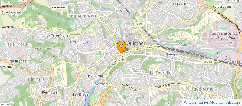 localisation de l'entreprise LES RESIDENCES QUIMPEROISES à QUIMPER