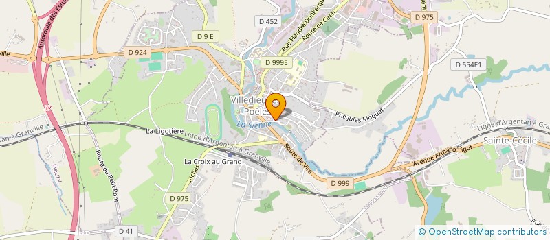 localisation de l'entreprise LES RESIDENCES SOURDINES  VILLEDIEU-LES-POELES-ROUFFIGNY