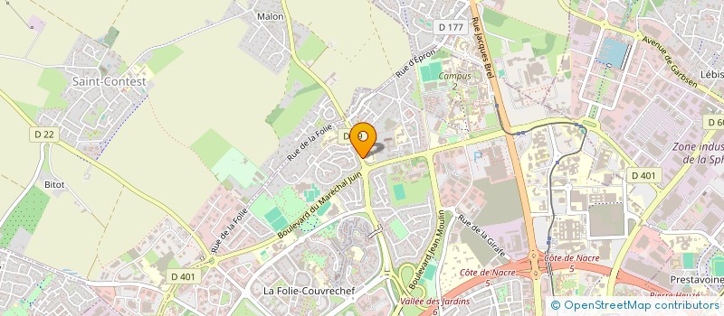 localisation de l'entreprise LES RESIDENCES ST BENOIT à CAEN