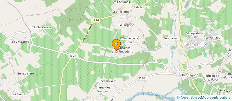 localisation de l'entreprise LES RESINETTES  MOSNAC-SAINT-SIMEUX