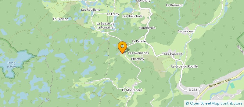 localisation de l'entreprise LES RESINEUX FRANCS-COMTOIS à SERVANCE-MIELLIN