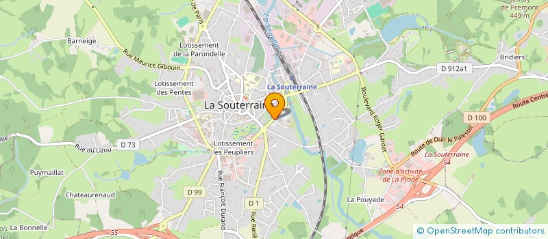 localisation de l'entreprise LES RESONANCES SOUTERRAINES à LA SOUTERRAINE