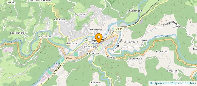 localisation de l'entreprise LES RESSOURCES D'EPIONE à LAMASTRE