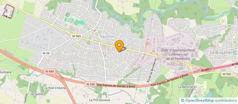 localisation de l'entreprise LES RESSOURCES EN SOI  SAUTRON