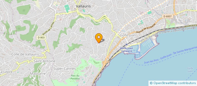 localisation de l'entreprise LES RESTANQUES à VALLAURIS