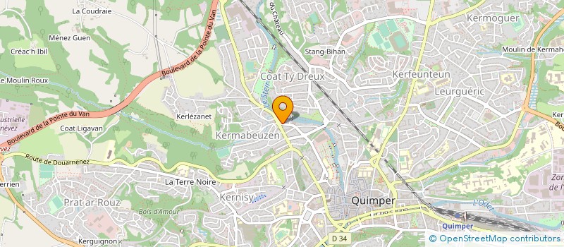 localisation de l'entreprise LES RESTAURANTS DU COEUR à QUIMPER