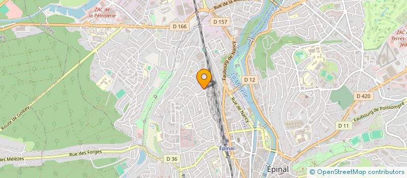 localisation de l'entreprise LES RESTAURANTS DU COEUR à EPINAL