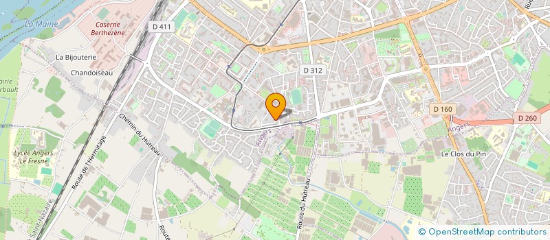 localisation de l'entreprise LES RESTAURANTS DU COEUR à ANGERS