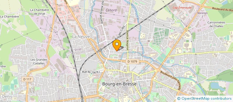 localisation de l'entreprise LES RESTAURANTS DU COEUR à BOURG-EN-BRESSE