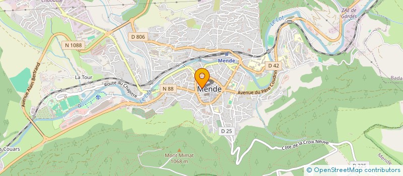 localisation de l'entreprise LES RESTAURANTS DU COEUR à MENDE