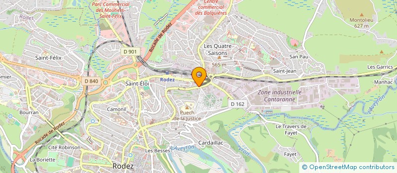 localisation de l'entreprise LES RESTAURANTS DU COEUR DE L'AVEYRON  RODEZ