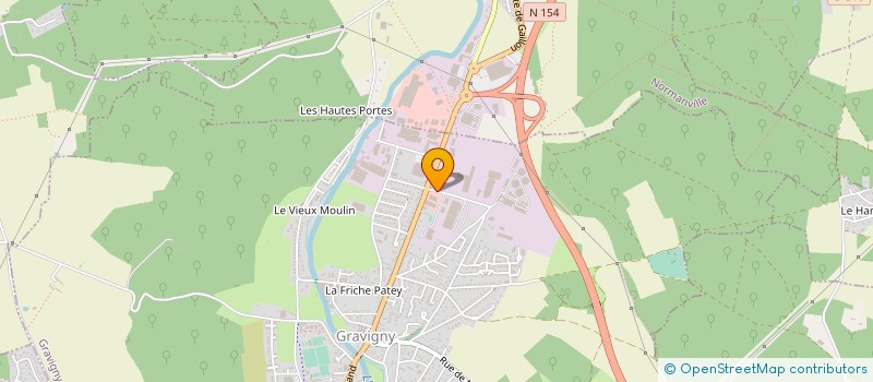 localisation de l'entreprise LES RESTAURANTS DU COEUR DE L'EURE à GRAVIGNY