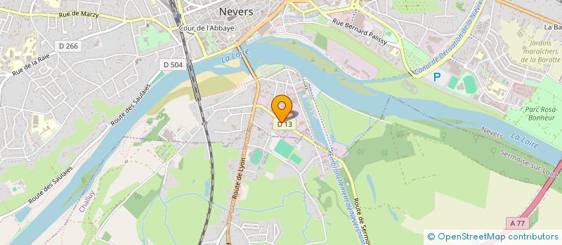 localisation de l'entreprise LES RESTAURANTS DU COEUR DE LA NIEVRE à NEVERS