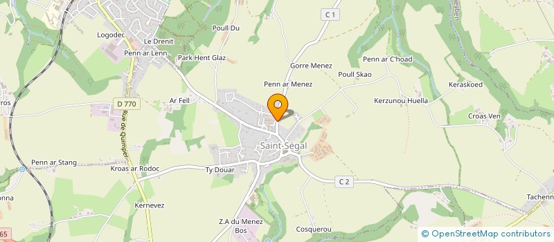 localisation de l'entreprise LES RESTAURANTS & RELAIS DU COEUR FINIST à SAINT-SEGAL