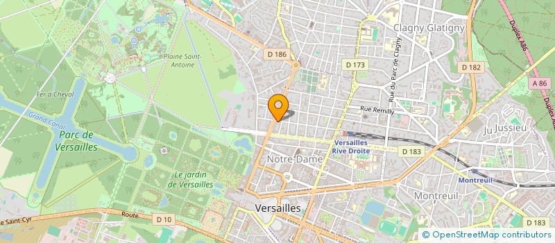 localisation de l'entreprise LES RESTOS DE CHARLY à VERSAILLES