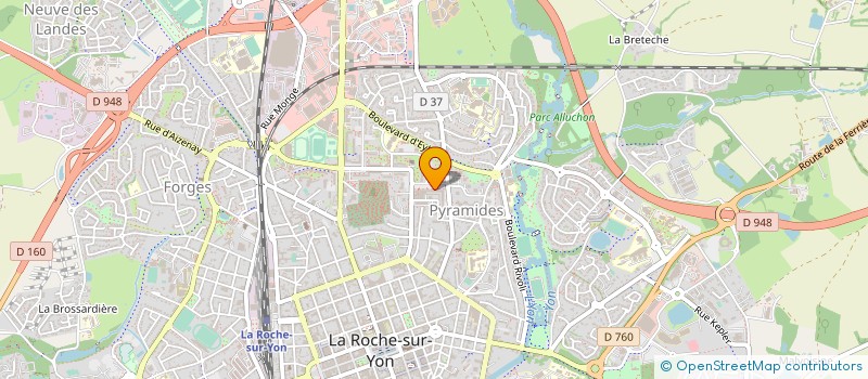 localisation de l'entreprise LES RETROS MISSTINGUETTES SPECTACLES D ANIMATIONS ET DE MUSIC HALLS à LA ROCHE-SUR-YON
