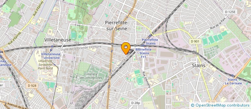 localisation de l'entreprise LES RETROUVAILLES  PIERREFITTE-SUR-SEINE