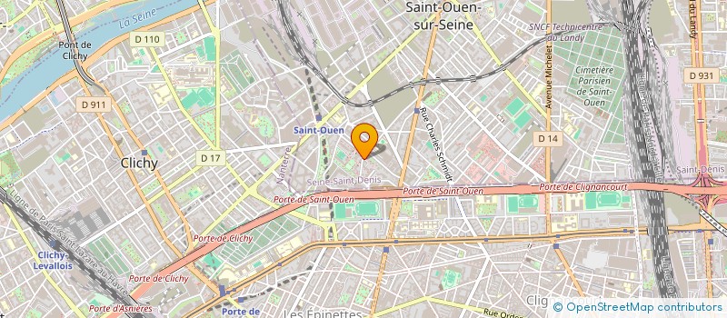 localisation de l'entreprise LES REV'ARTS à SAINT-OUEN-SUR-SEINE