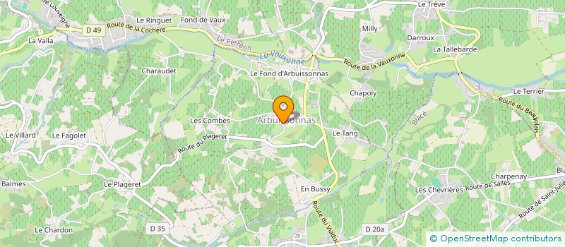 localisation de l'entreprise LES RHIZOMES DU DROIT  SALLES-ARBUISSONNAS-EN-BEAUJOLAIS