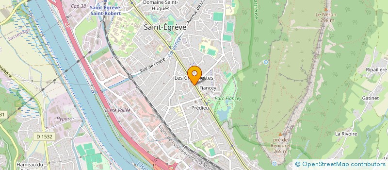 localisation de l'entreprise LES RHODODENDRONS  SAINT-EGREVE