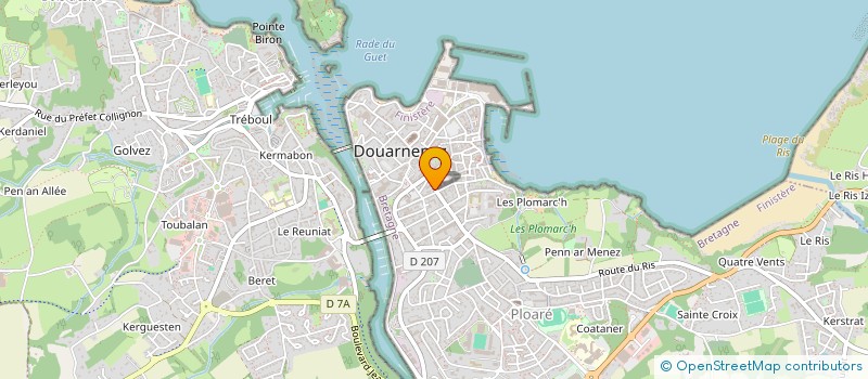 localisation de l'entreprise LES RICOCHETS  DOUARNENEZ