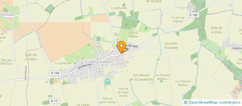 localisation de l'entreprise LES RIEZ  ESMERY-HALLON